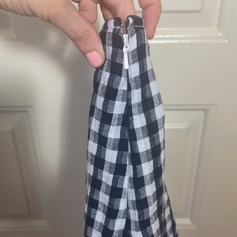 NWT American Eagle Gingham Front Slit Skirt